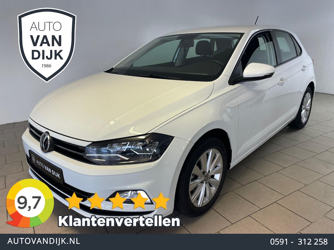 Volkswagen Polo - 1.0 TSI Comfortline 95PK AIRCO NAVI CRUISE APPLE CARPLAY 16 INCH VELG LED MULTI STUUR PRIV - AutoWereld.nl