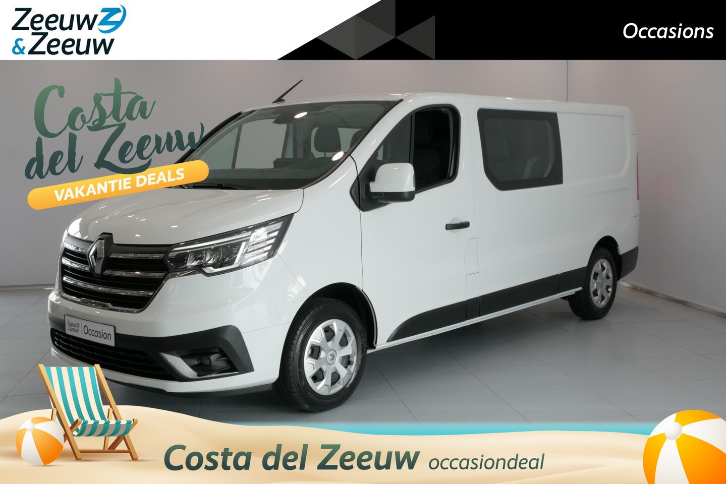 Renault Trafic - 2.0 dCi 110 T29 L2H1 DC Work Edition *Navi*Airco*Parkeersensoren*Passagiersbank*Trekhaak*V - AutoWereld.nl