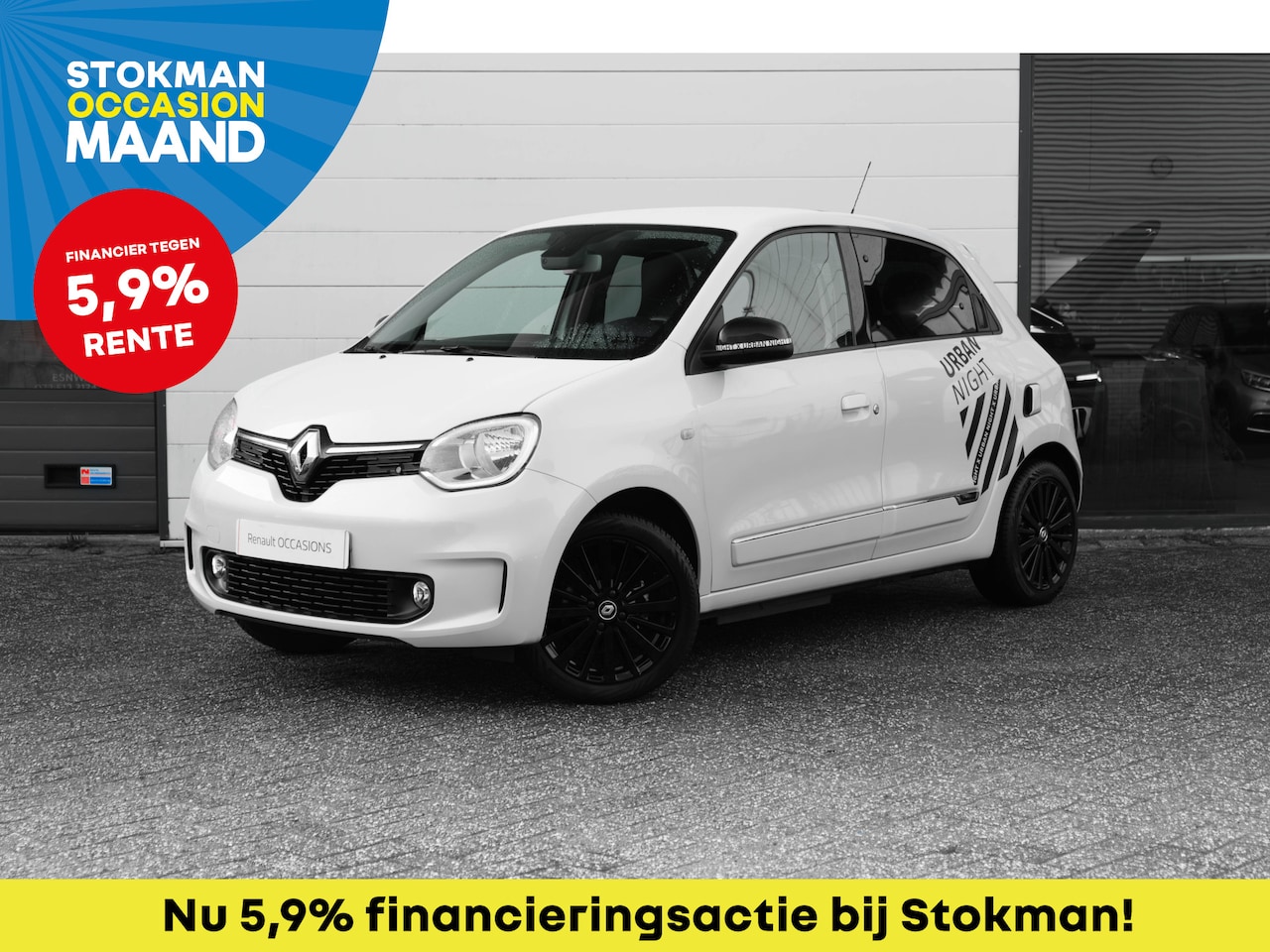 Renault Twingo Z.E. - URBAN NIGHT X R 80 PK 22 KW batterij | Metallic wit | Camera achter | NAVI | Apple car pla - AutoWereld.nl