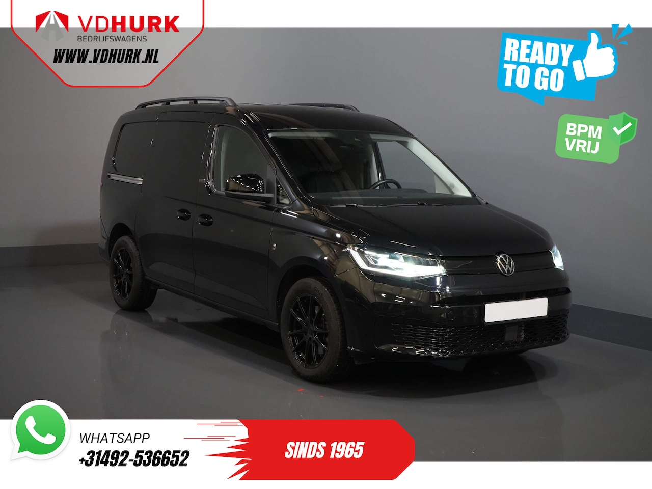 Volkswagen Caddy Cargo Maxi - 2.0 TDI Black Edition 125 pk DSG Aut. BPM VRIJ! Ready2Go Leder/ Adapt. Cruise/ Virtual Coc - AutoWereld.nl
