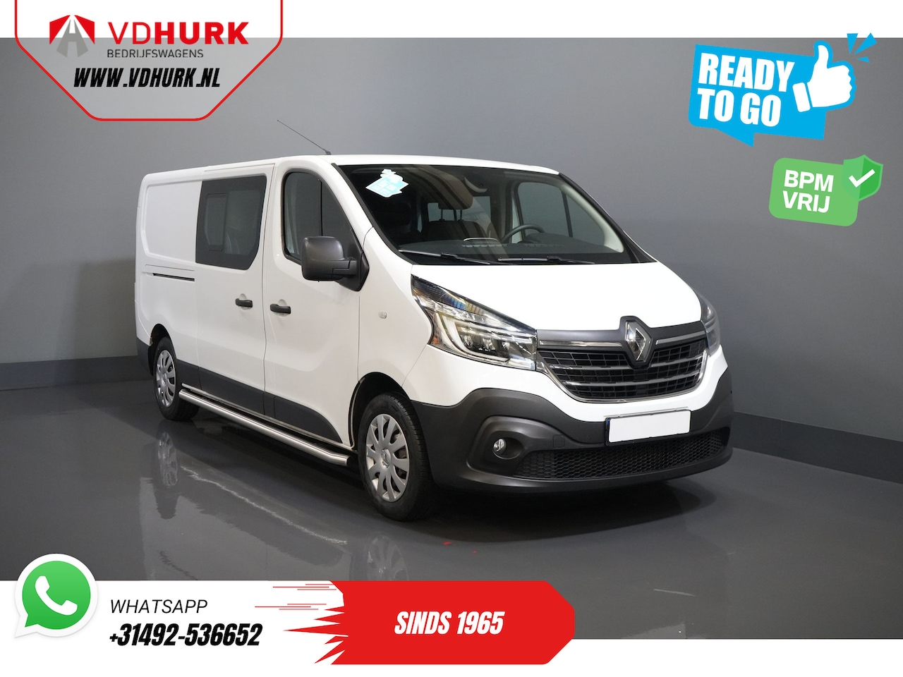 Renault Trafic - 2.0 dCi 120 pk L2 DC Dubbel Cabine BPM VRIJ! Ready2Go LED/ 2x schuifdeur/ Sidebars/ Carpla - AutoWereld.nl