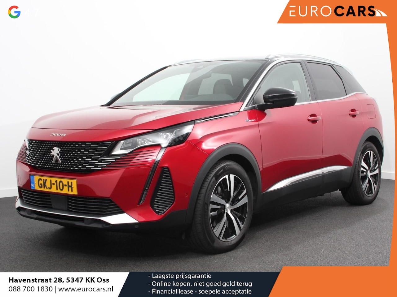 Peugeot 3008 - 1.6 HYbrid4 300 Blue Lease GT Climate control Adaptive cruise control Parkeersensoren Came - AutoWereld.nl