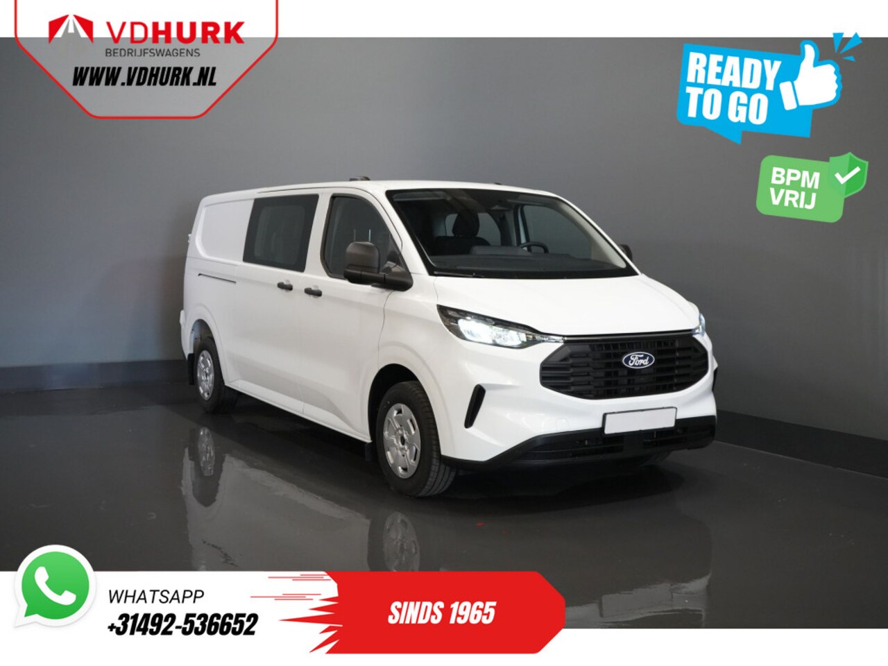 Ford Transit Custom - 320 2.0 TDCI 136 pk L2 Trend BPM VRIJ! DC Dubbel Cabine/ 5 jaar/200.000 km Garantie/ Carpl - AutoWereld.nl
