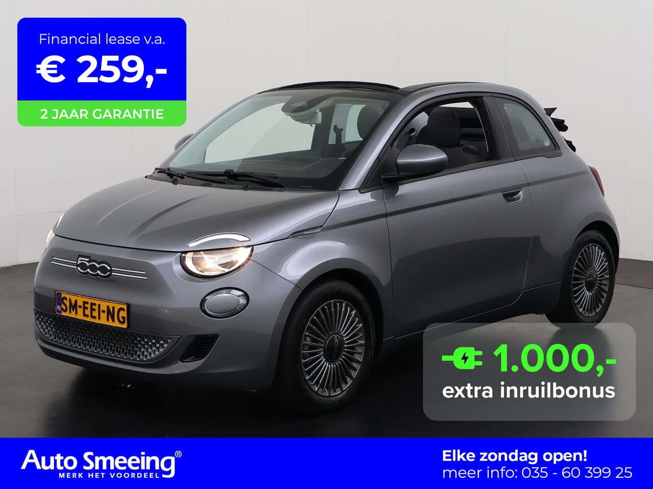 Fiat 500e - Cabrio Icon 42 kWh | Navigatie | Apple Carplay | Parkeersensor | Zondag Open! - AutoWereld.nl