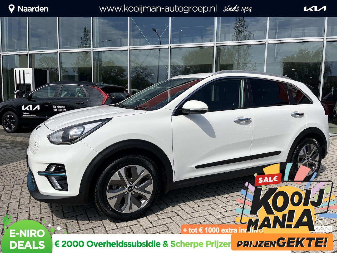Kia e-Niro - DynamicLine 64 kWh FABRIEKSGARANTIE T/M JUNI 2027 of 150.000km | Keyless | achteruitrij ca - AutoWereld.nl