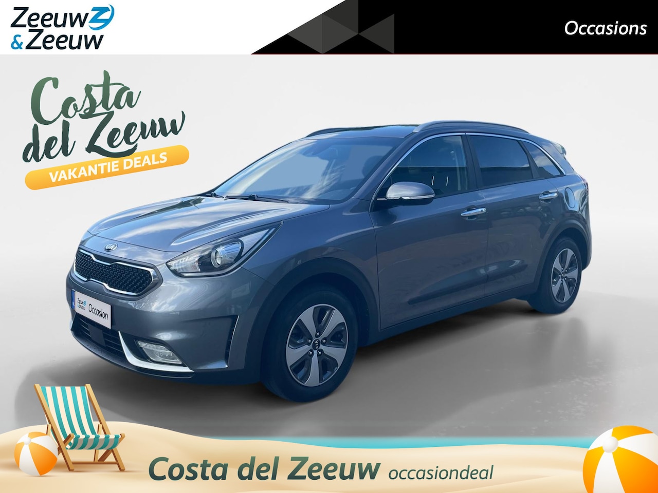Kia Niro - 1.6 GDi Hybrid BusinessLine Afneembare Trekhaak | Lederen bekleding | Stoel & Stuurverwarm - AutoWereld.nl