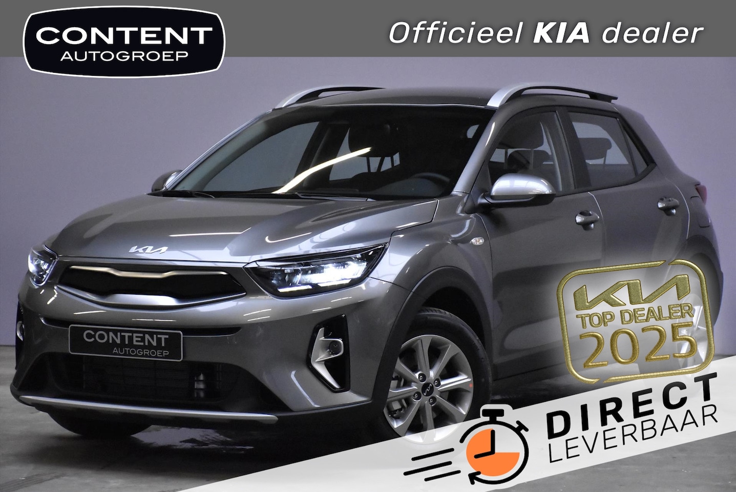 Kia Stonic - 1.0 T-GDi MHEV 100pk DynamicLine DIRECT LEVERBAAR - AutoWereld.nl