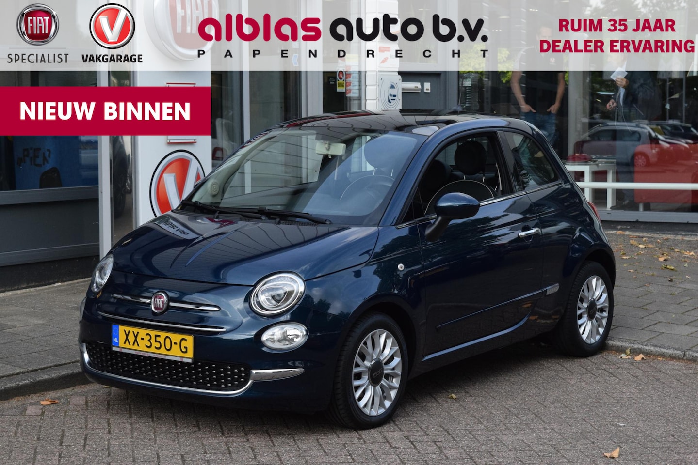Fiat 500 - 80pk Lounge|Nav|Carplay|Clima|Cruise|PDC|Pano - AutoWereld.nl