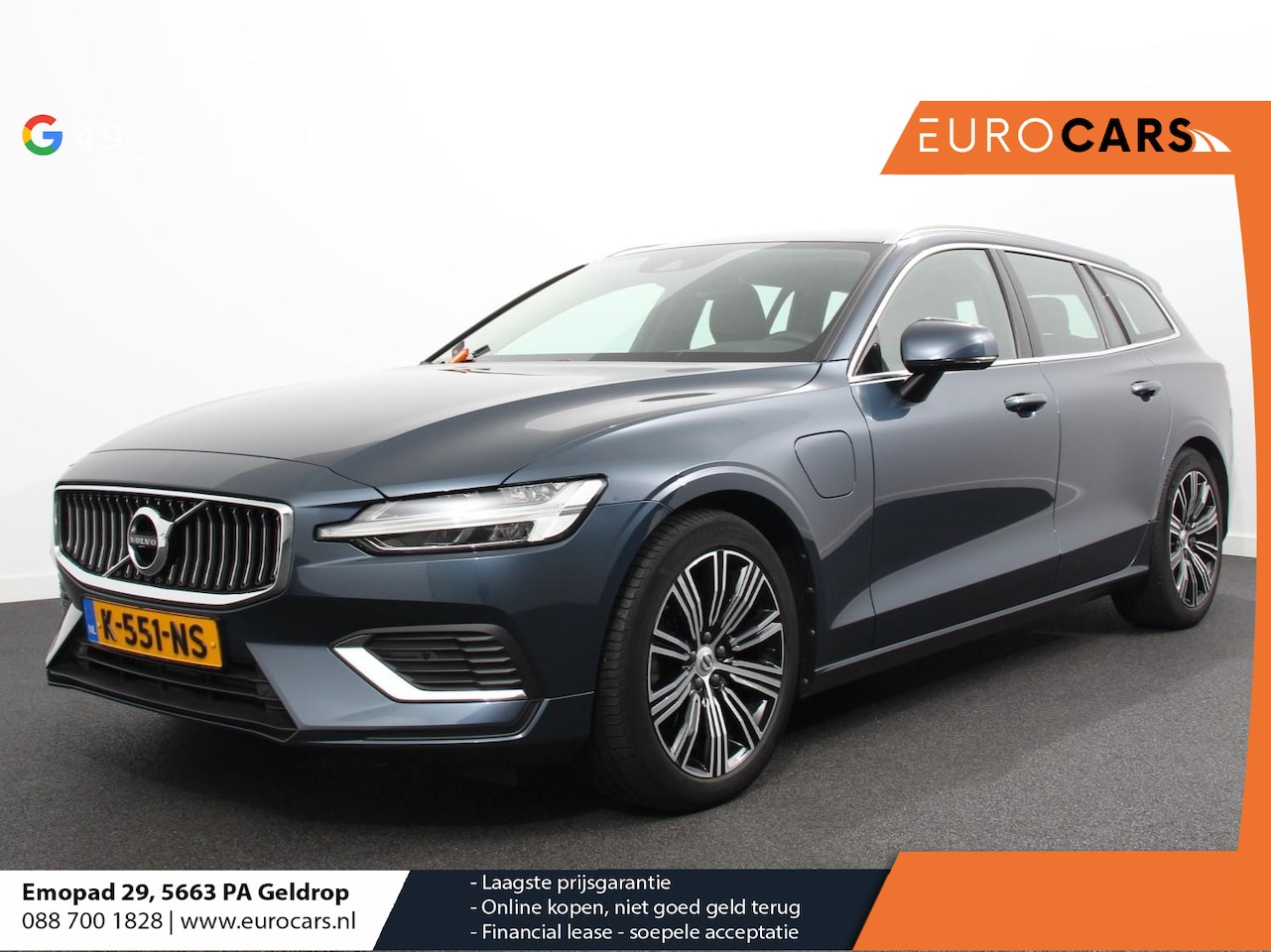 Volvo V60 - 2.0 T6 Recharge AWD Business Pro Climate control Cruise control adaptieve Navigatie Parkee - AutoWereld.nl