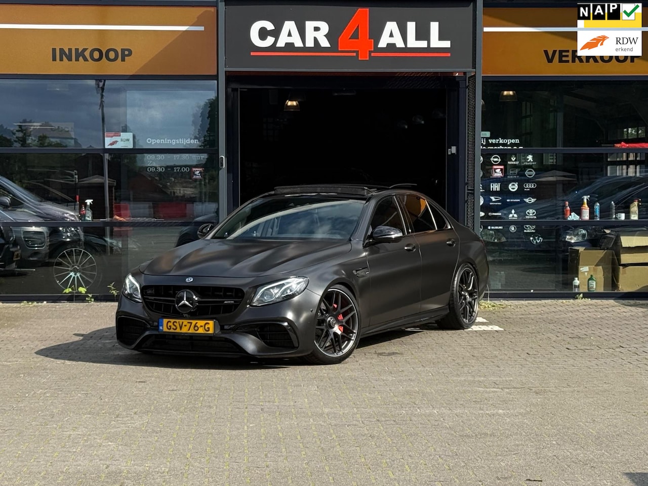 Mercedes-Benz E-klasse - AMG 63 S 4MATIC Premium Plus PANO/SCHAALSTOELEN/STERRENHEMEL/360CAMERA - AutoWereld.nl