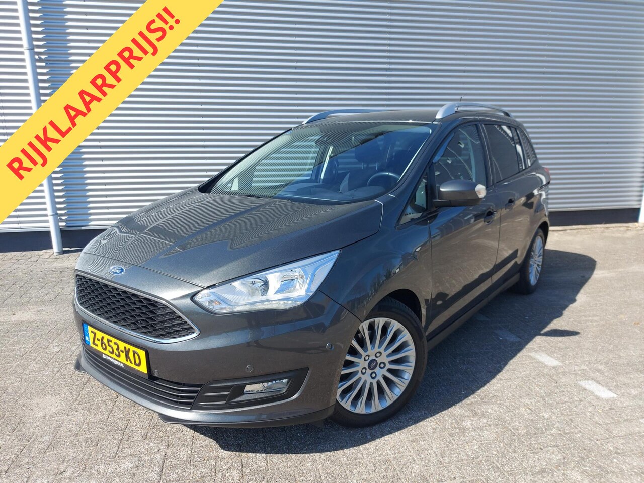 Ford Grand C-Max - 1.0 Titanium 1.0 Titanium, airco,cruise,navigatie/camera,stoel/stuurverwarming,voorruit verwarmd,parkee - AutoWereld.nl