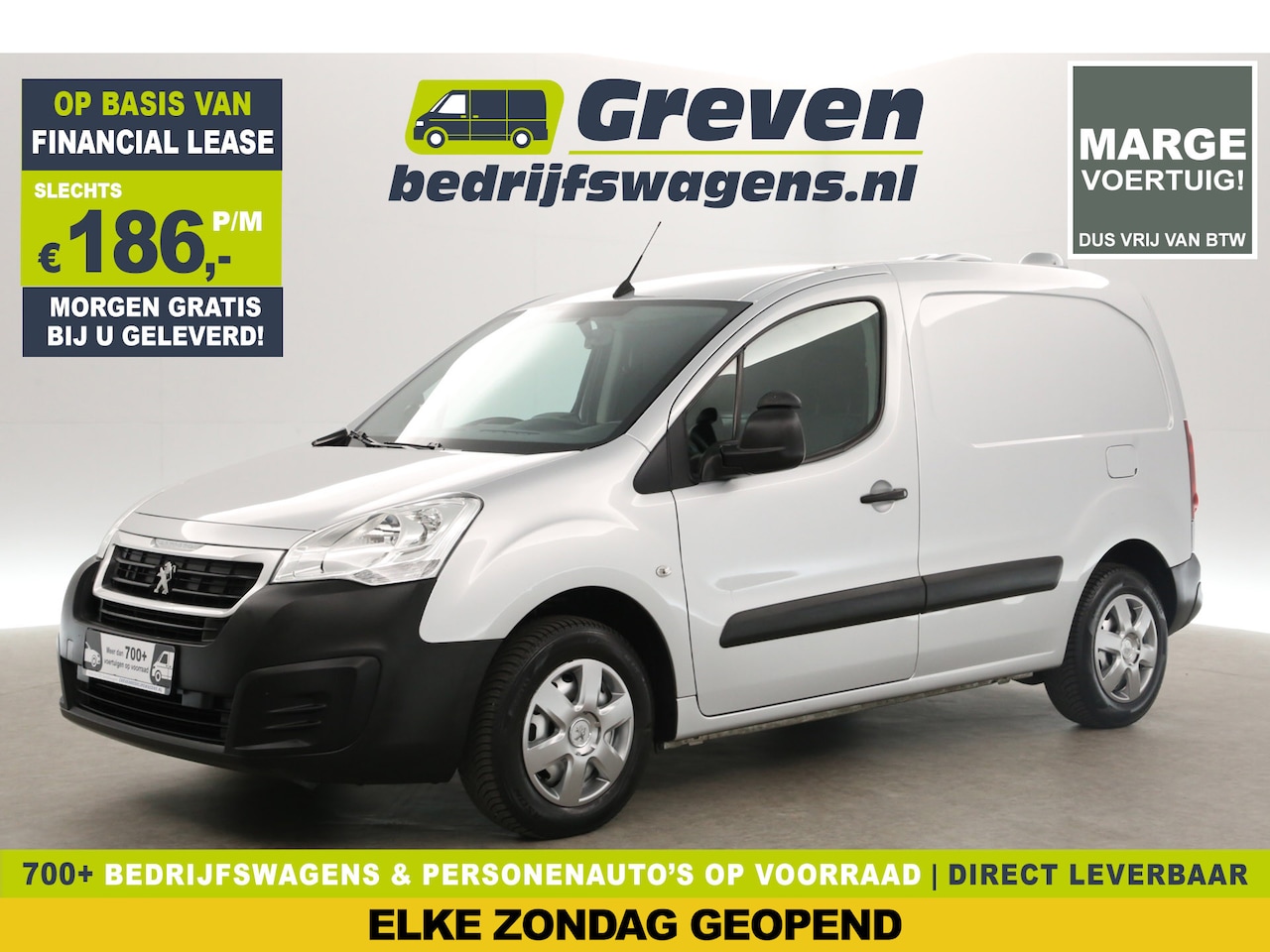 Peugeot Partner - 122 1.6 BlueHDi L1H1 | MARGE! | Airco Cruise Carplay Navigatie PDC Elektrpakket Schuifdeur - AutoWereld.nl