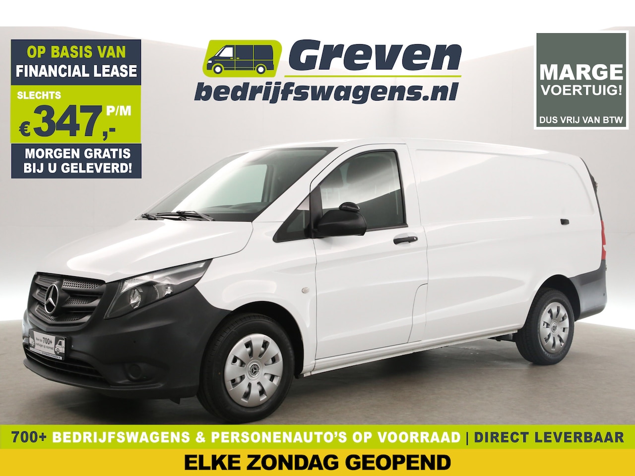 Mercedes-Benz Vito - CDI Lang | MARGE! | Airco Cruise Navi 3 Persoons Parkeersensoren - AutoWereld.nl