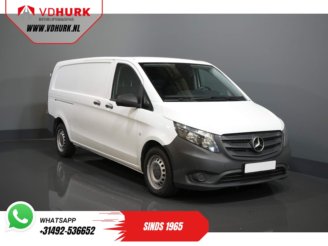 Mercedes-Benz Vito - 114 CDI Aut. L3 343 XL EURO6 BPM VRIJ! Standverw./ Stoelverw./ Cruise/ Camera/ Airco - AutoWereld.nl