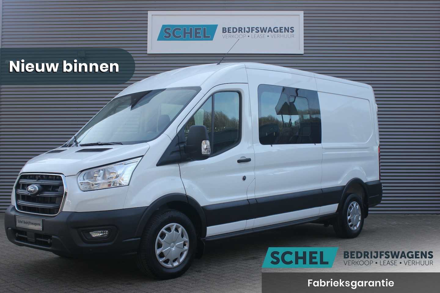 Ford Transit - 350 2.0 TDCI 165pk L3H2 Dubbel Cabine Trend 6 zits - Carplay - Trekhaak - Camera - 2800kg - AutoWereld.nl