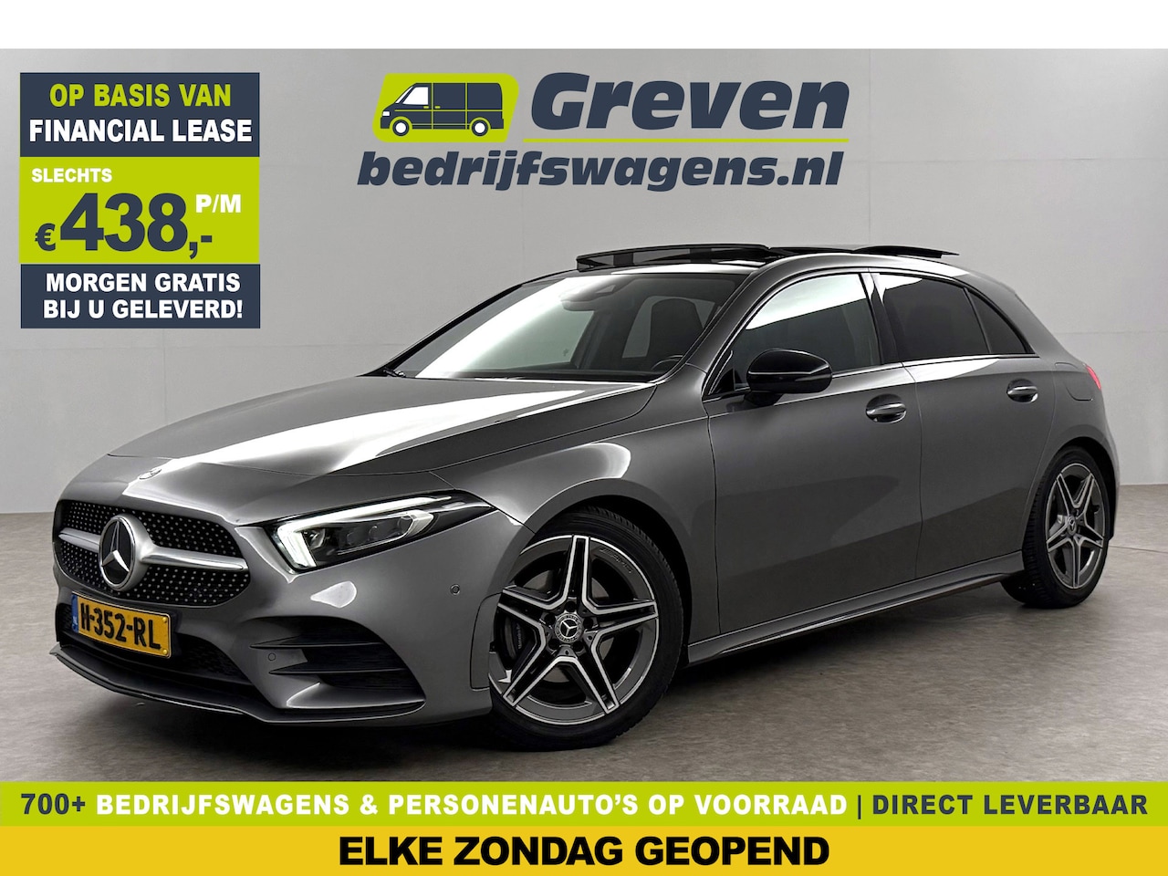 Mercedes-Benz A-klasse - 180 AMG Night Pakket Pano Multibeam LED Sfeerverl. Virtual Burmester Memory Seat Camera Cr - AutoWereld.nl