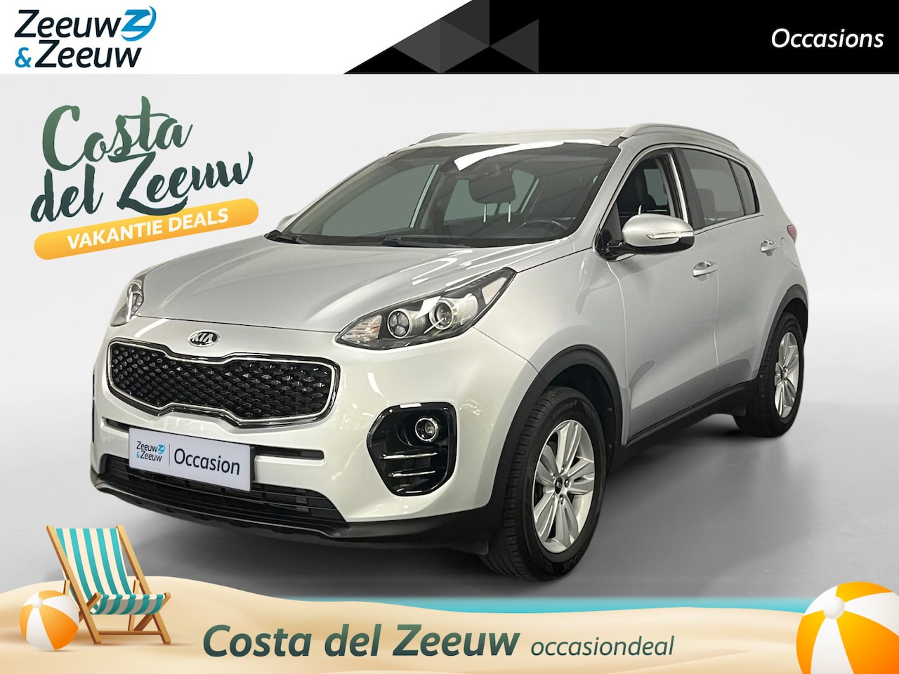 Kia Sportage - 1.6 GDI DynamicLine NAVI AIRCO CAMERA PARKEERSENSOREN CRUISE CONTROL TREKHAAK LM VELGEN HO - AutoWereld.nl