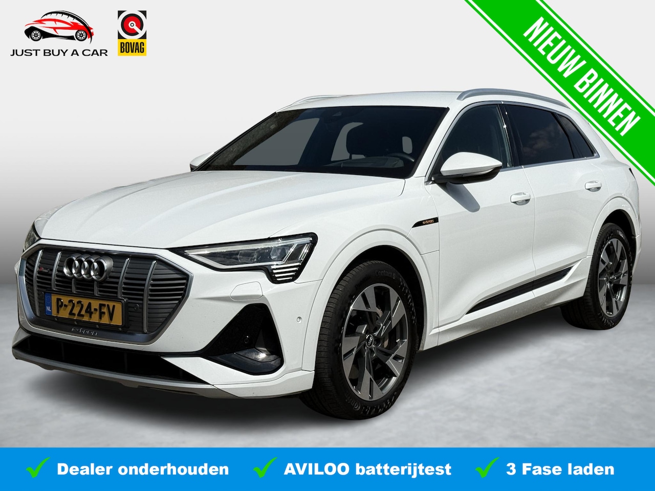 Audi e-tron - 50 quattro S edition 71 kWh SOH 94% / 2x S Line / Dealeronderhouden / Afn. Trekhaak / Hulp - AutoWereld.nl