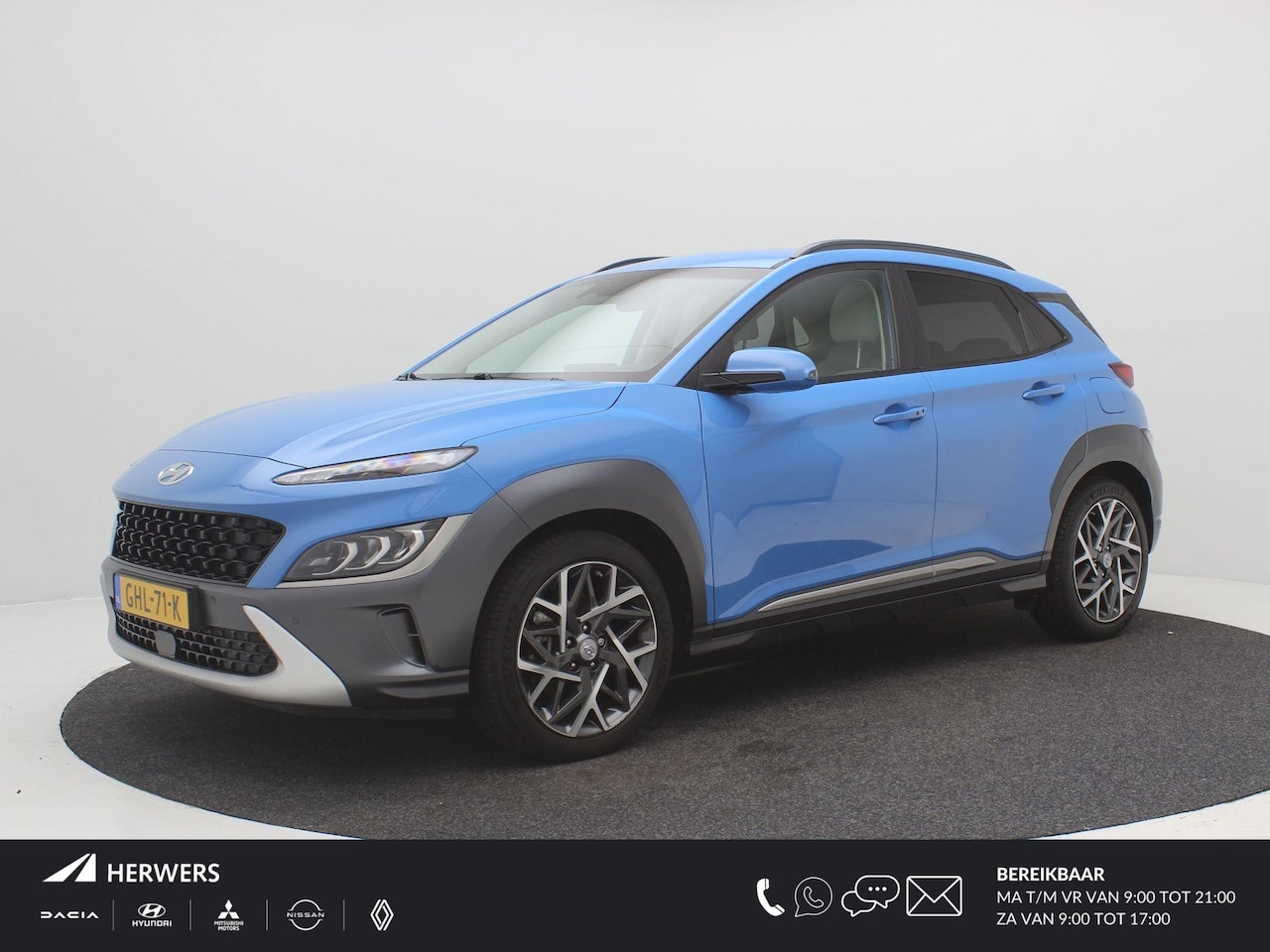 Hyundai Kona - 1.6 GDI HEV Fashion Design Sky / Lederen bekleding / Trekhaak (Afn) / Schuif-kanteldak / 1 - AutoWereld.nl