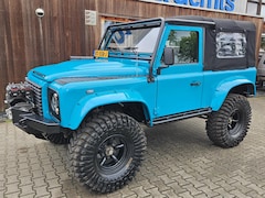 Land Rover Defender 90 - soft top custom 2.4 TD 4 zits Miami Blue