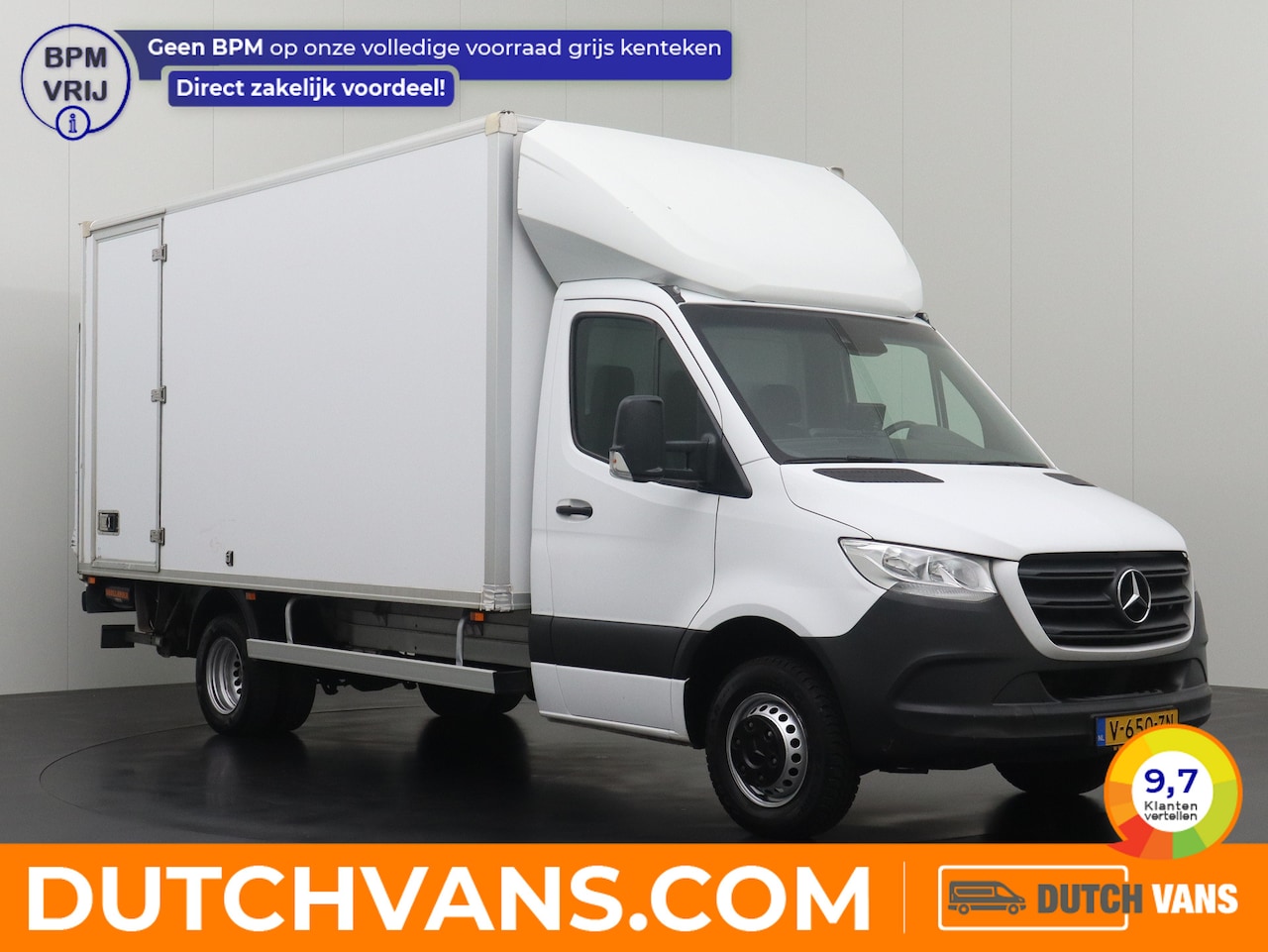 Mercedes-Benz Sprinter - 514CDI 7G-Tronic Automaat Bakwagen+Laadklep | Zijdeur | Dakspoiler | Camera | 3-Persoons - AutoWereld.nl