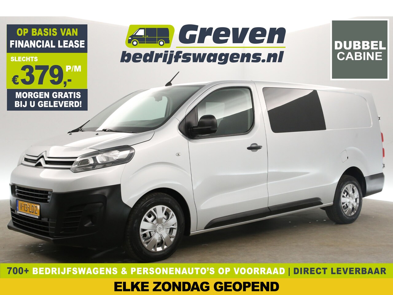 Citroën Jumpy - 2.0 BlueHDI L3H1 | MARGE! | Dubbele Cabine | 5 Persoons | Airco Cruise Carplay Navigatie P - AutoWereld.nl