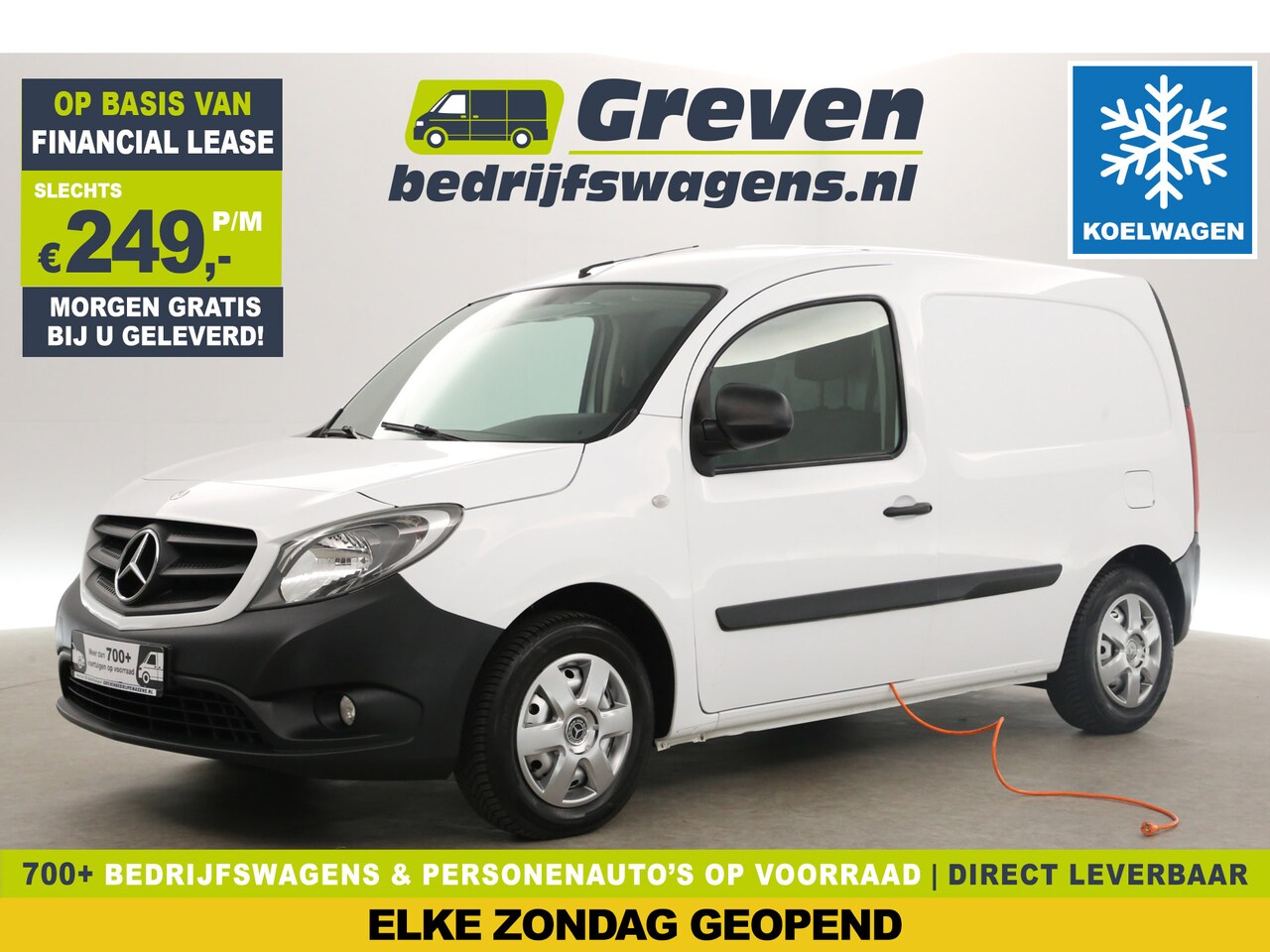 Mercedes-Benz Citan - 109 CDI BlueEFFICIENCY L1H1 Koelauto Nachtkoeling Koelwagen Airco Elektrpakket Schuifdeur - AutoWereld.nl