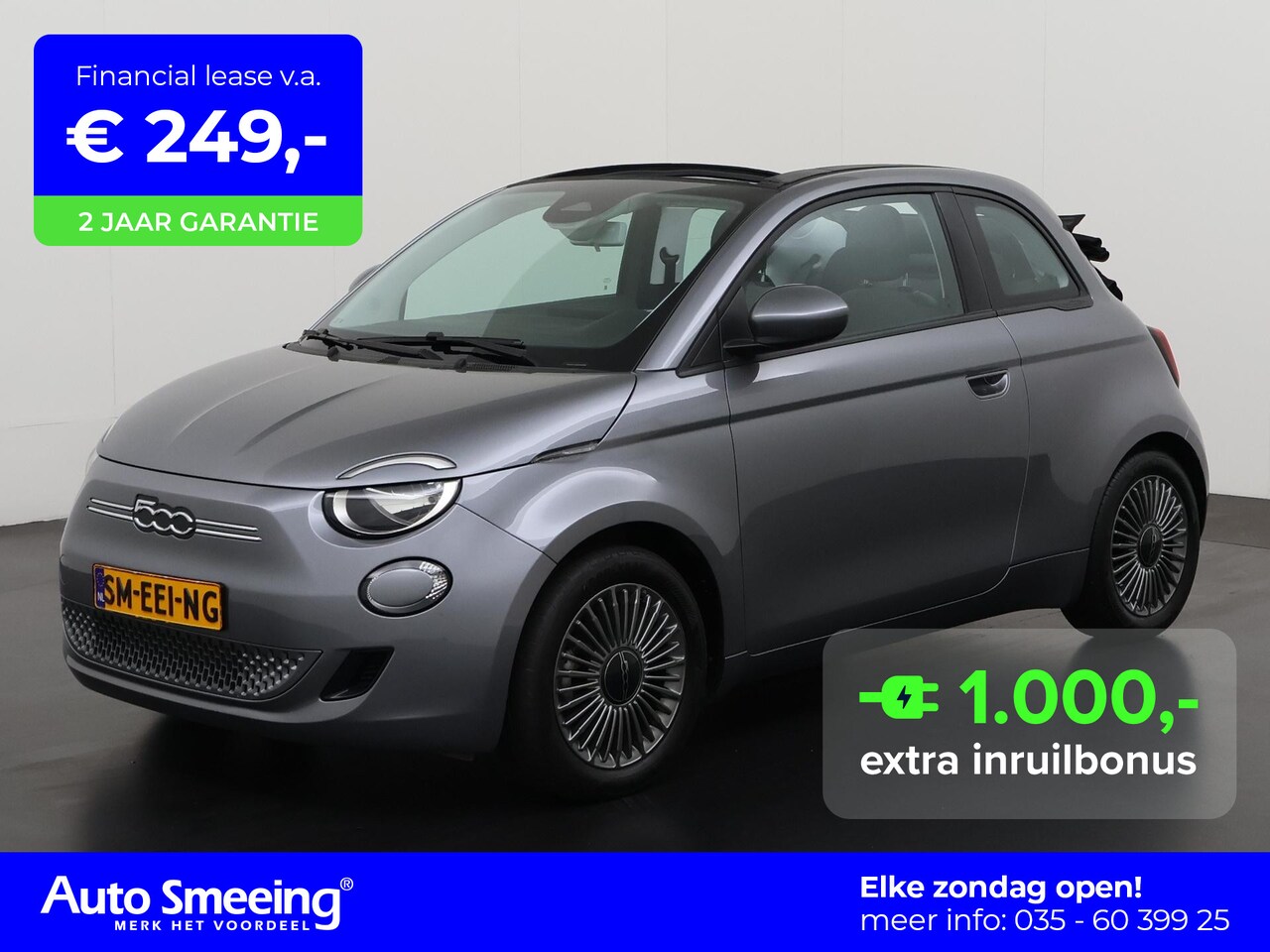 Fiat 500 C - Icon 42 kWh | Navigatie | Apple Carplay | Parkeersensor | Zondag Open! - AutoWereld.nl