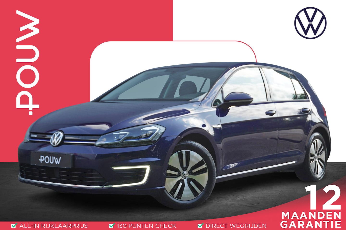Volkswagen e-Golf - 136pk E-DITION | Navigatie | Warmtepomp | Adaptive Cruise - AutoWereld.nl