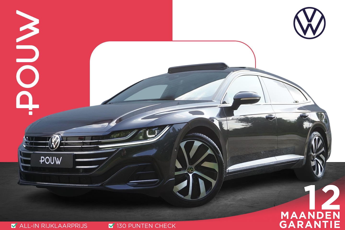 Volkswagen Arteon Shooting Brake - 1.4 TSI 218pk eHybrid R-Line Business+ | SoH 98% | Panoramadak | Trekhaak | Dodehoekdetect - AutoWereld.nl
