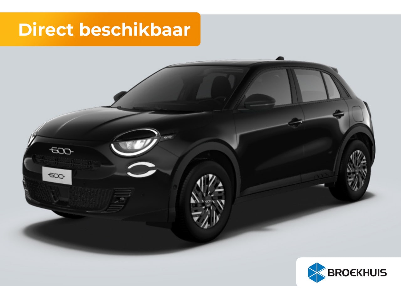 Fiat 600 - Black Edition | 16” stalen velgen met Bi-color cover | 7" TFT Informatiedisplay in kleur | - AutoWereld.nl