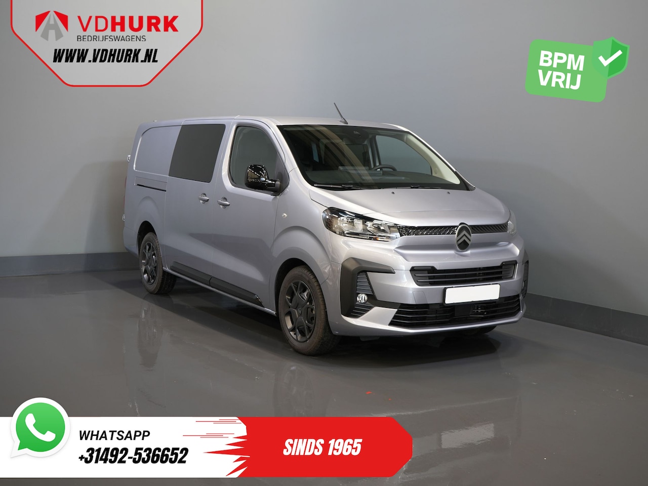 Citroën Jumpy - 2.0 HDI 180 pk Aut. L3 DC Dubbel Cabine BPM VRIJ! 6 Pers./ 2x Schuifdeur/ Carplay/ Navi/ C - AutoWereld.nl