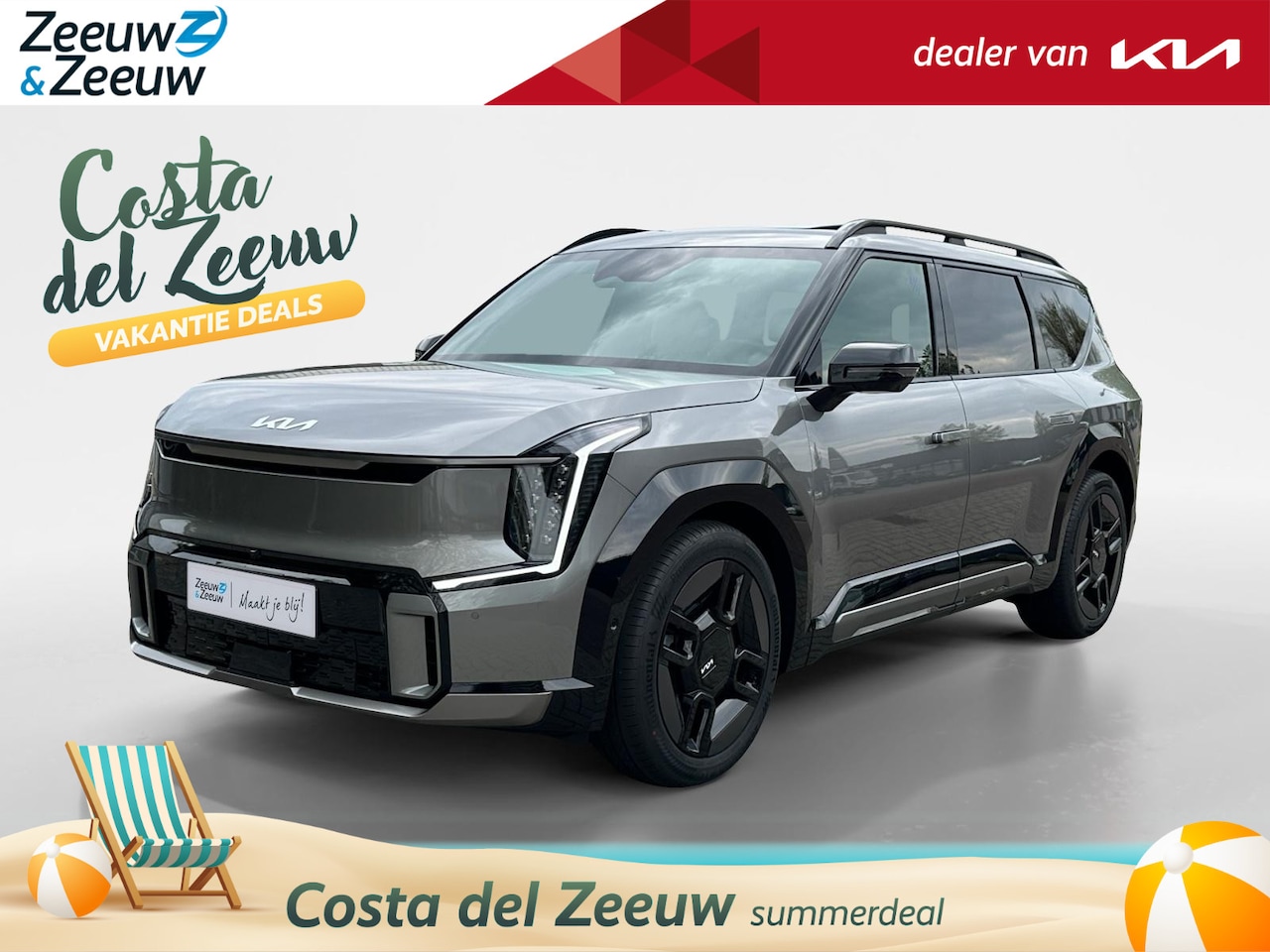 Kia EV9 - GT-Line AWD 99.8 kWh € 4000,- korting | Full operational lease vanaf € 993,- | Full-Option - AutoWereld.nl