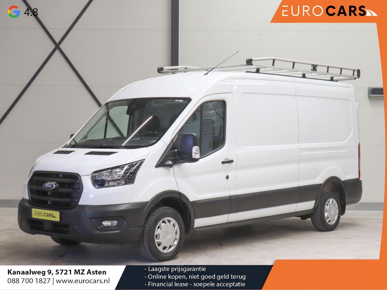 Ford Transit - 310 105PK L3H2 Trend Navigatie Airco Parkeersensoren Bluetooth 3Zits Trekhaak Camera - AutoWereld.nl