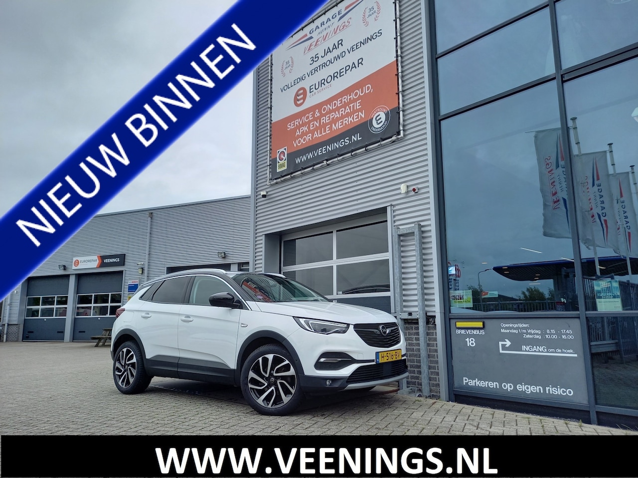 Opel Grandland X - 1.2 Turbo Business Executive - LUXE MODEL - CAMERA - KEYLESS - ZWART DAK - AutoWereld.nl