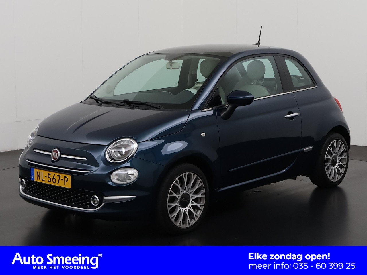 Fiat 500 - 1.2 Lounge | Panoramadak | Navigatie | Zondag Open! - AutoWereld.nl