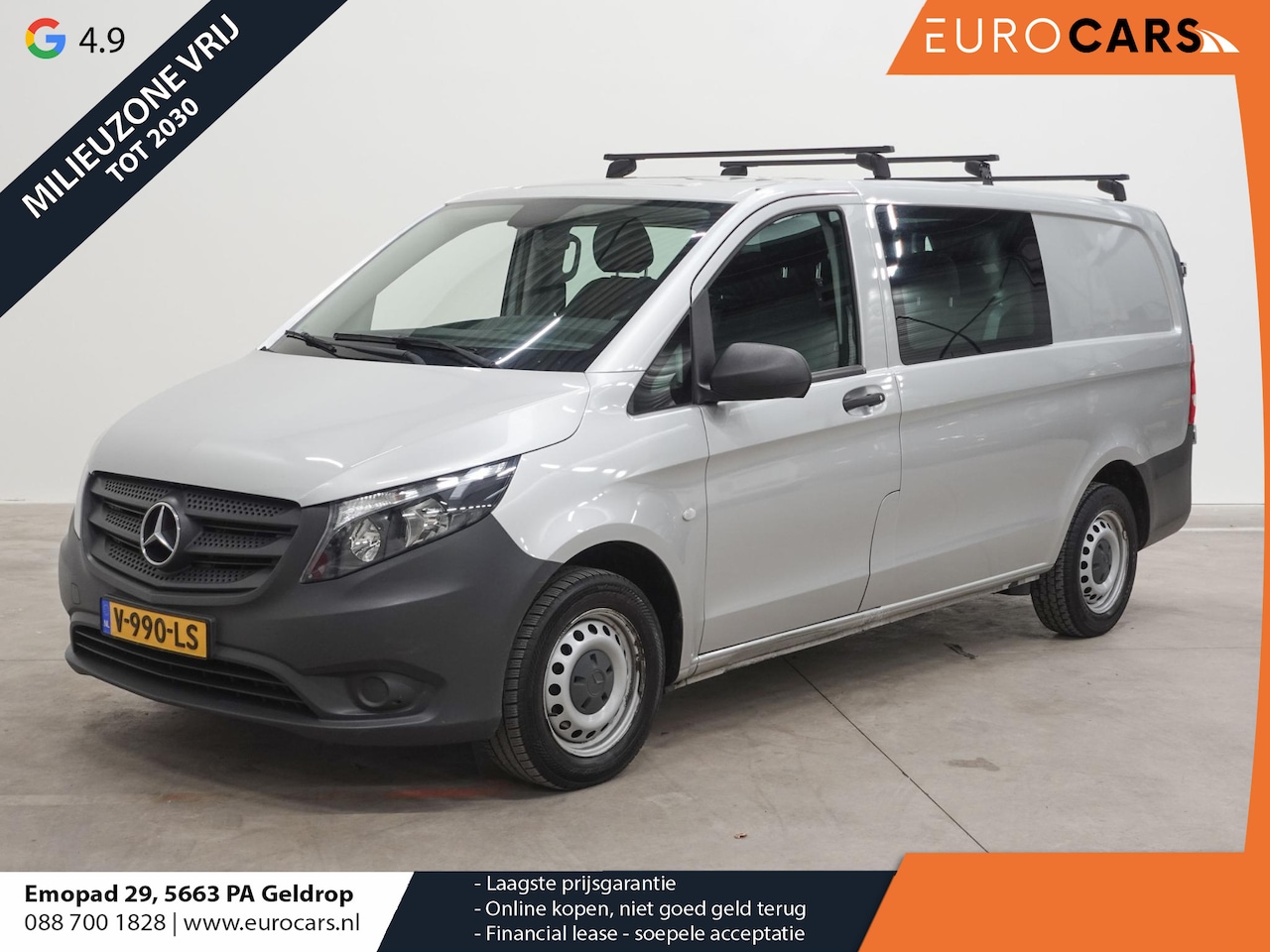 Mercedes-Benz Vito - 111 CDI Lang Dubbele cabine Navigatie Camera Airco Cruise control Trekhaak - AutoWereld.nl