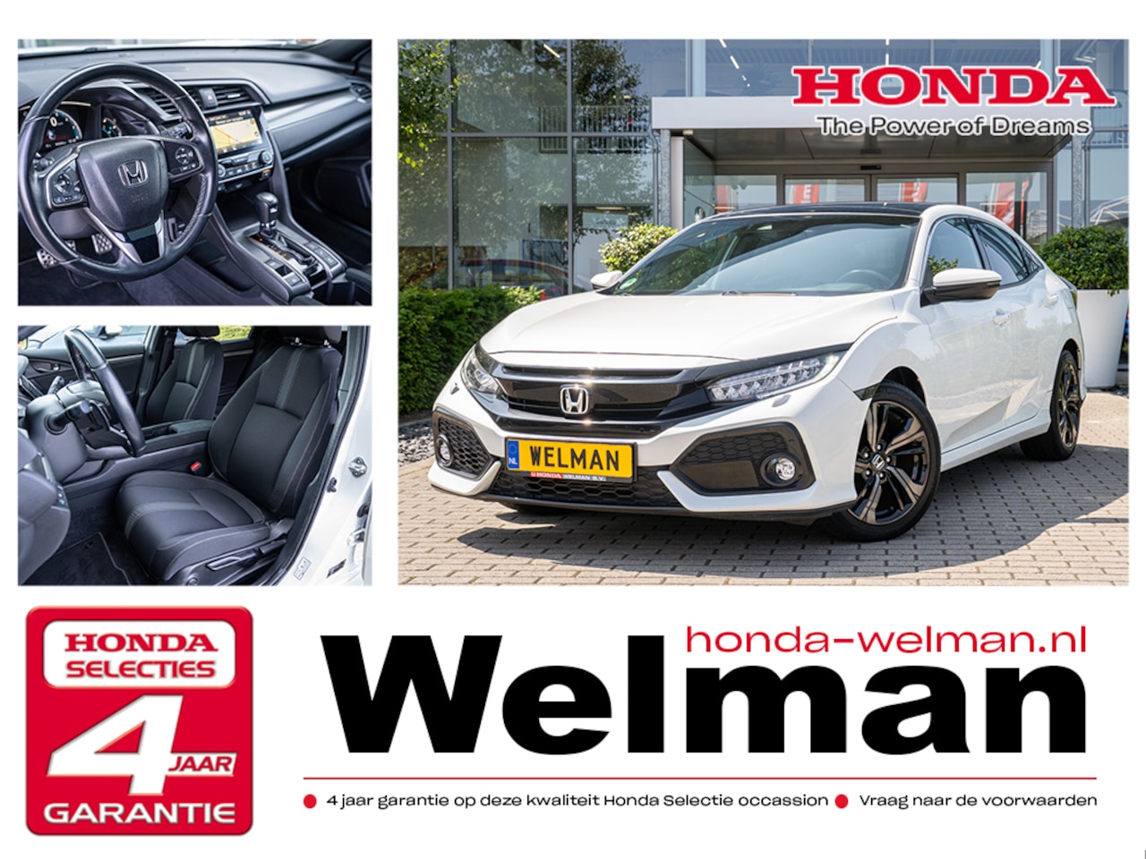 Honda Civic - 1.0i V-TEC EXECUTIVE - PANORAMADAK - AUTOMAAT - TURBO - - AutoWereld.nl
