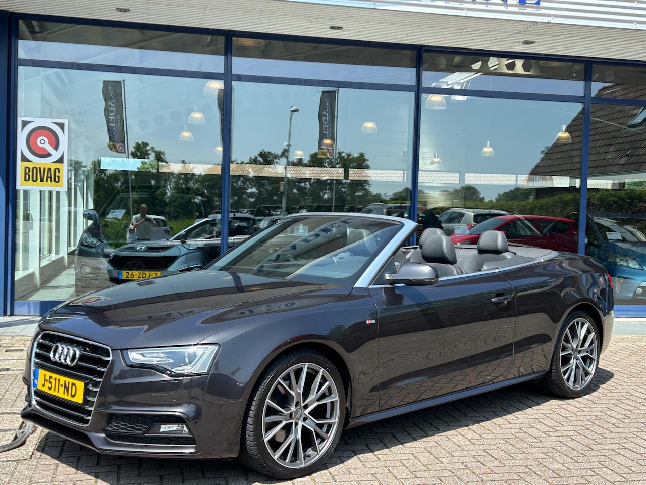 Audi A5 Cabriolet - 1.8 TFSI Sport Edition S-Line Aut. Half Leer Navi Clima Cruise Park. Sens Dealeronderhoude - AutoWereld.nl