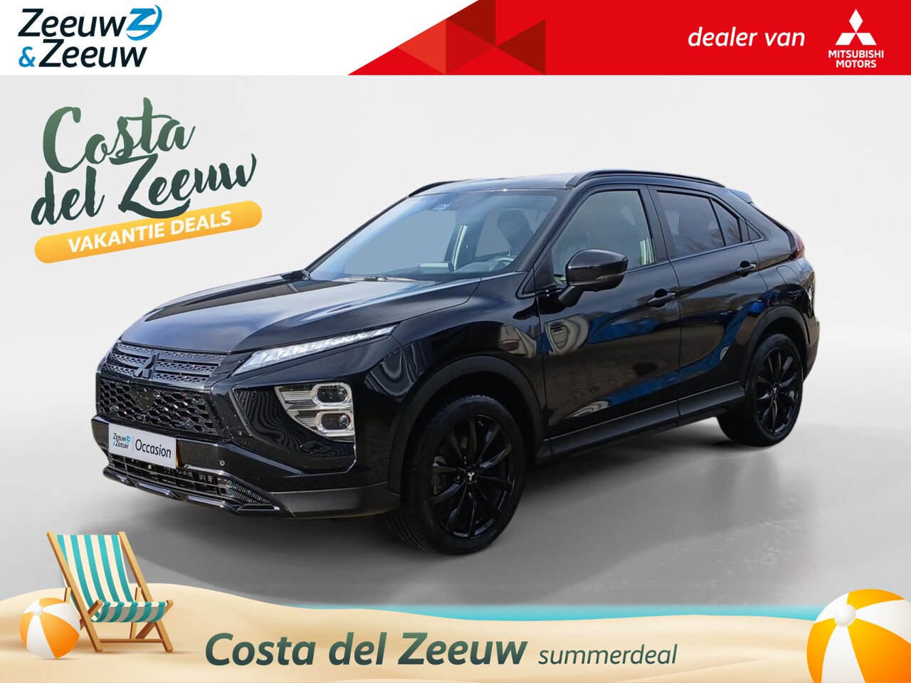 Mitsubishi Eclipse Cross - 2.4 PHEV Black Edition | ALL BLACK | 19 INCH ALL SEASON BANDEN | 360 CAMERA | ADAP. CRUISE - AutoWereld.nl
