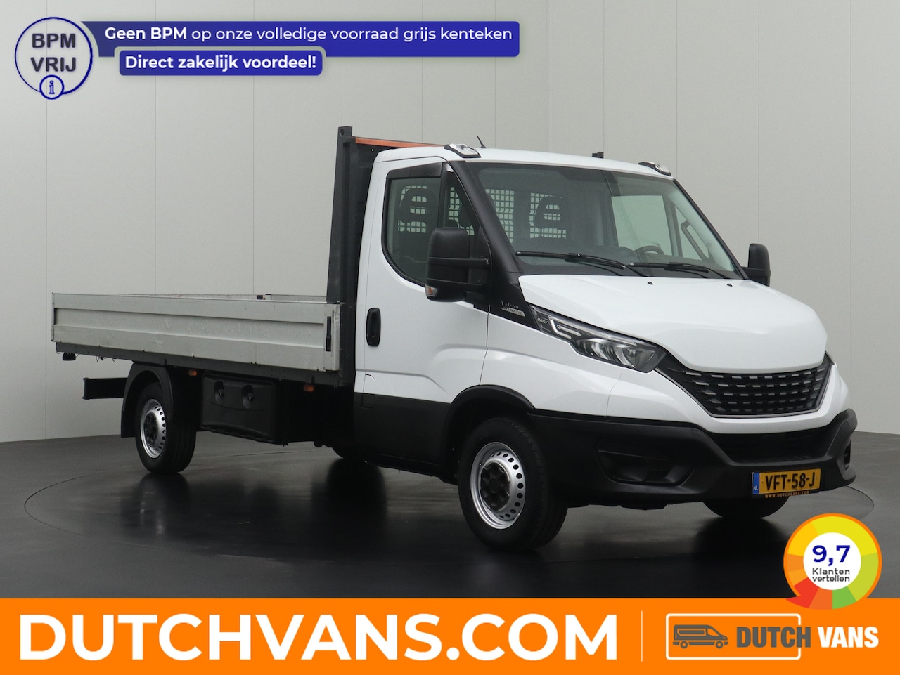 Iveco Daily - 35S14 Hi-Matic Automaat Open Laadbak 4,40 Meter | 3500Kg Trekhaak | Airco | Cruise | 3-Per - AutoWereld.nl