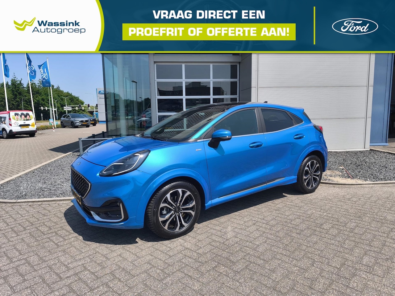 Ford Puma - 1.0i Ecoboost Hybrid 125pk ST-Line Vignale | massage stoelen | Pano dak | vol lederen bekl - AutoWereld.nl