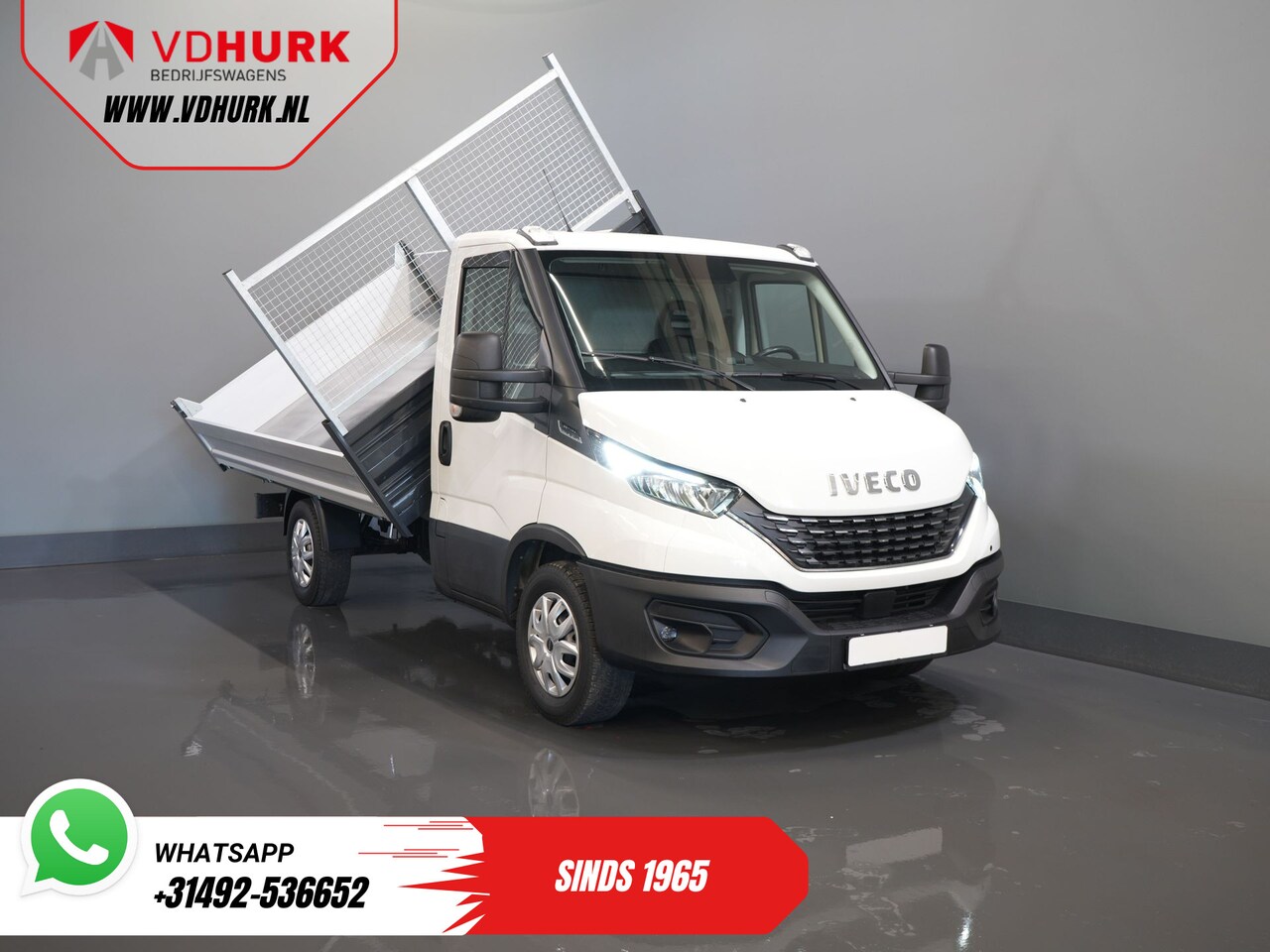 Iveco Daily - 35S16V 2.3 160 pk Aut. ZF 3 Zijde Kipper BPM VRIJ! 3.5t Trekverm./ LED/ Gev.Stoel/ Climate - AutoWereld.nl