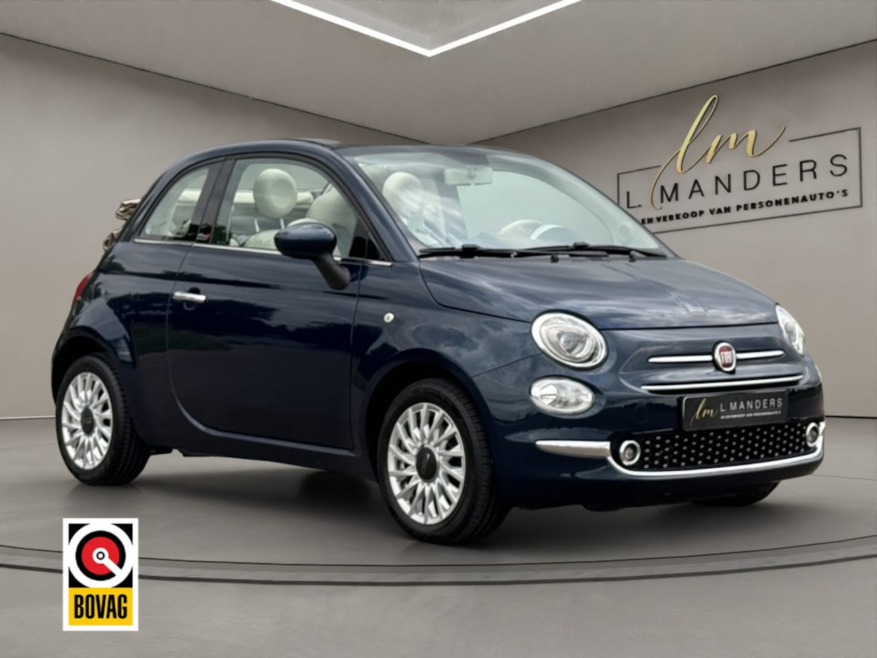 Fiat 500 C - 0.9 TwinAir T Lounge 2018 BLAUW | Automaat | Cabrio | Benzine - AutoWereld.nl