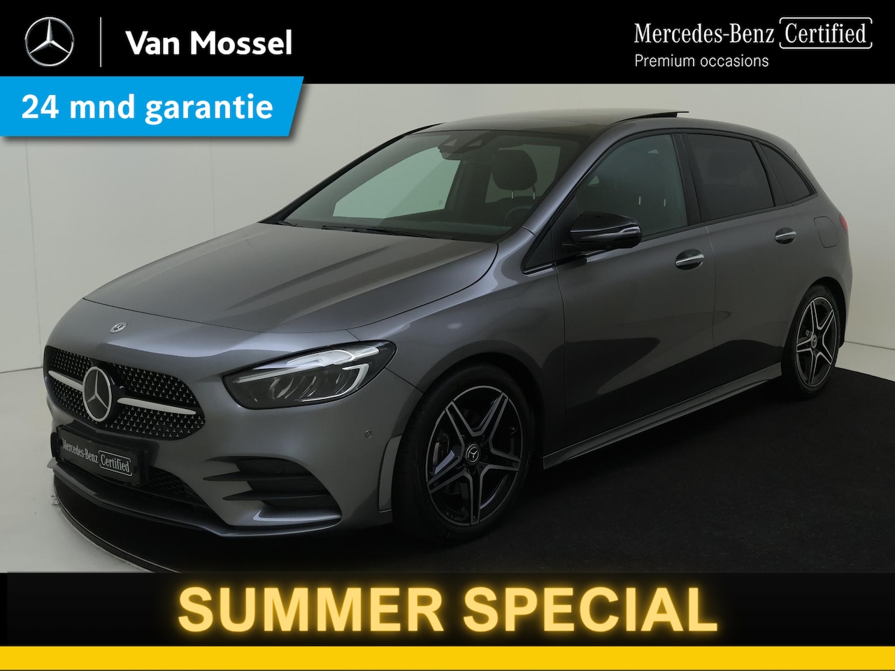 Mercedes-Benz B-klasse - 180 AMG Line / Panorama-schuifdak / Rijassistentiepakket / Stoelverwarming / Night-Pakket - AutoWereld.nl