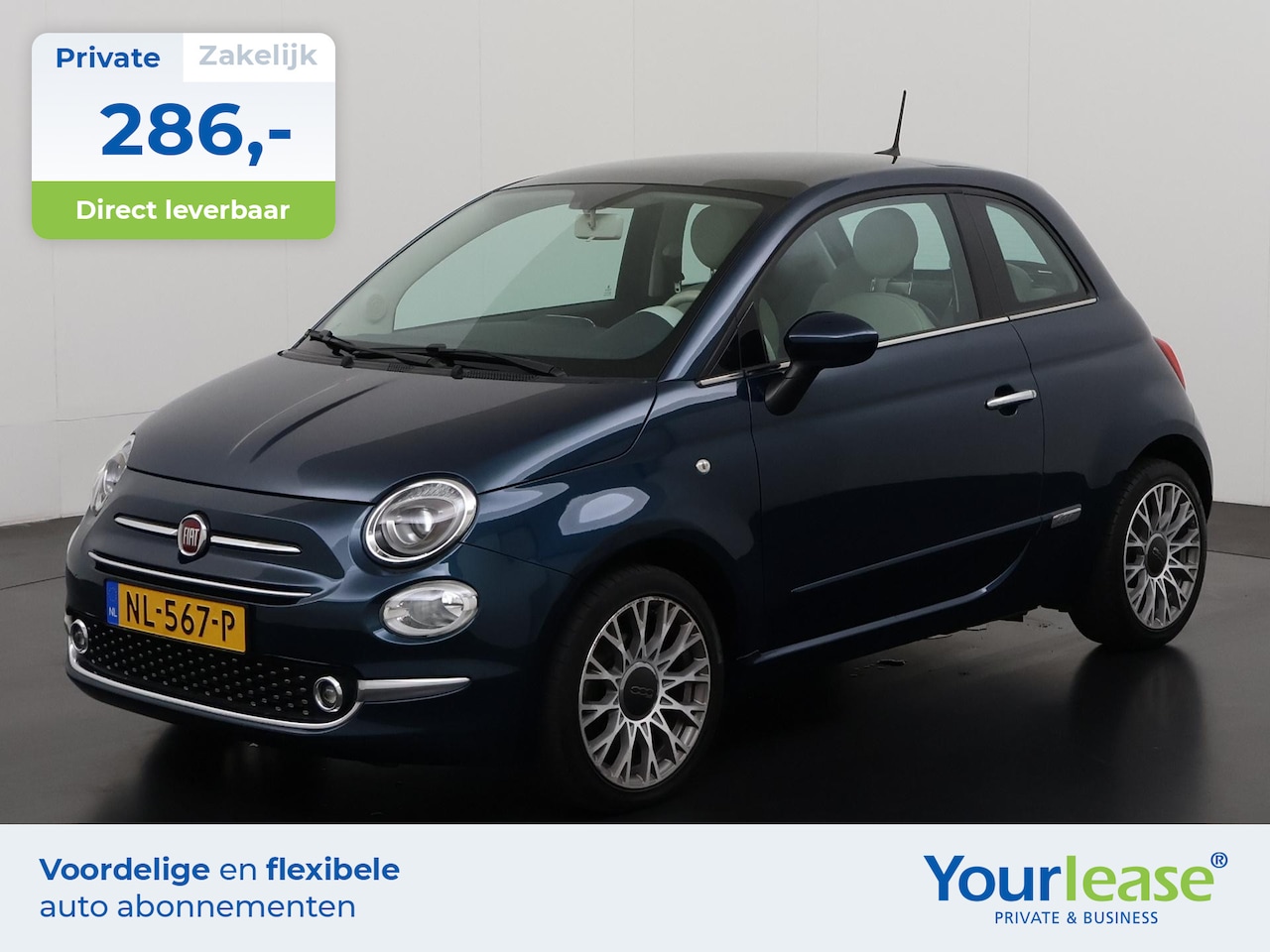 Fiat 500 - 1.2 Lounge | All-in 286,- Private Lease | Zondag Open! - AutoWereld.nl