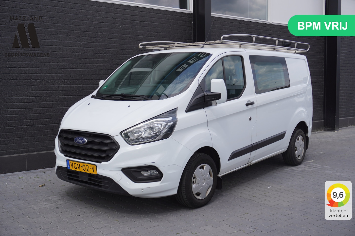 Ford Transit Custom - 2.0 TDCI Dubbele Cabine Imperiaal EURO 6 - Airco - Navi - Cruise - € 16.950,- Excl. - AutoWereld.nl