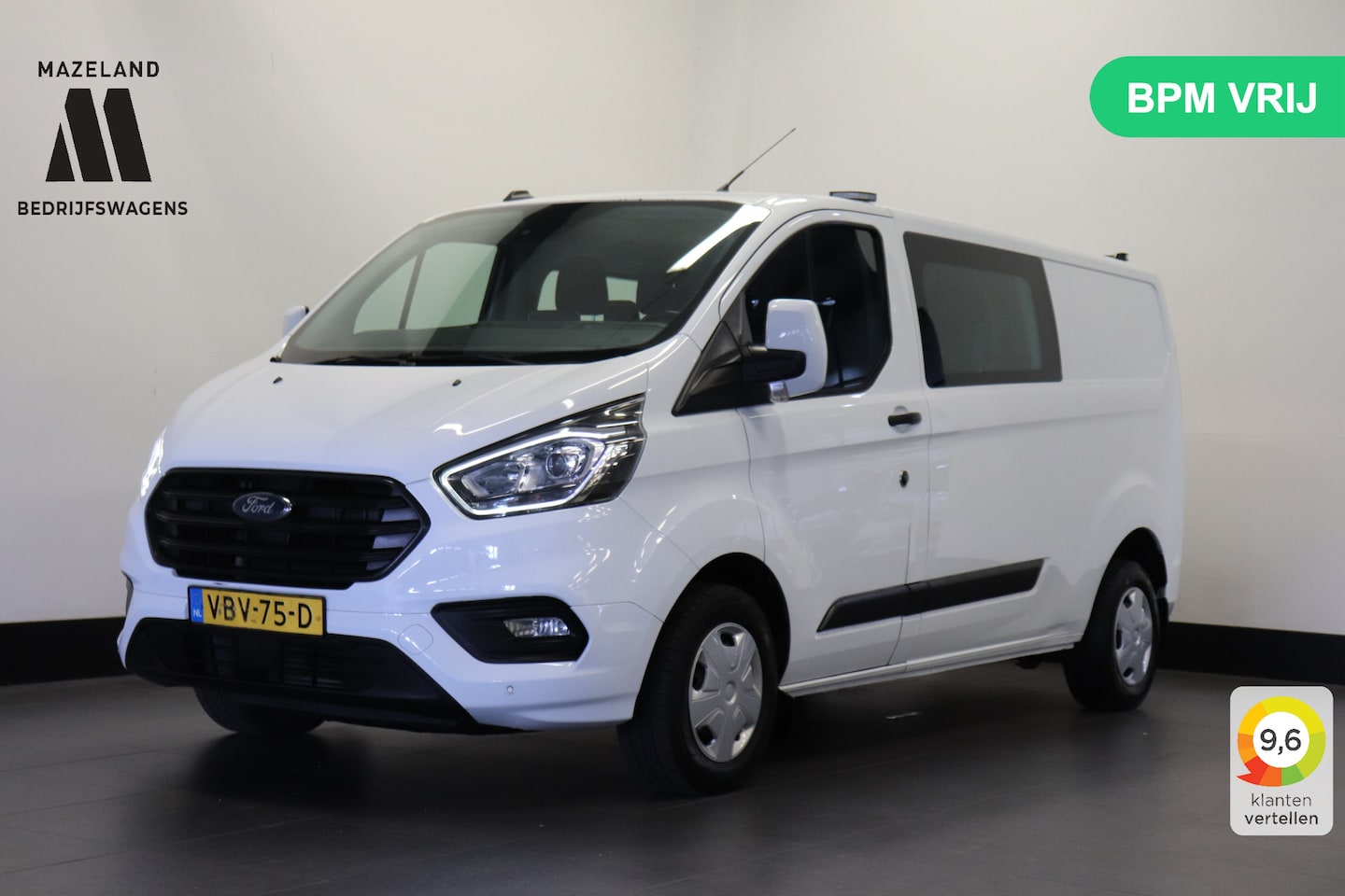 Ford Transit Custom - Dubbel Cabine 2.0 TDCI 130PK L2 EURO 6 - Airco - Navi  Cruise - € 14.900,- Excl. - AutoWereld.nl
