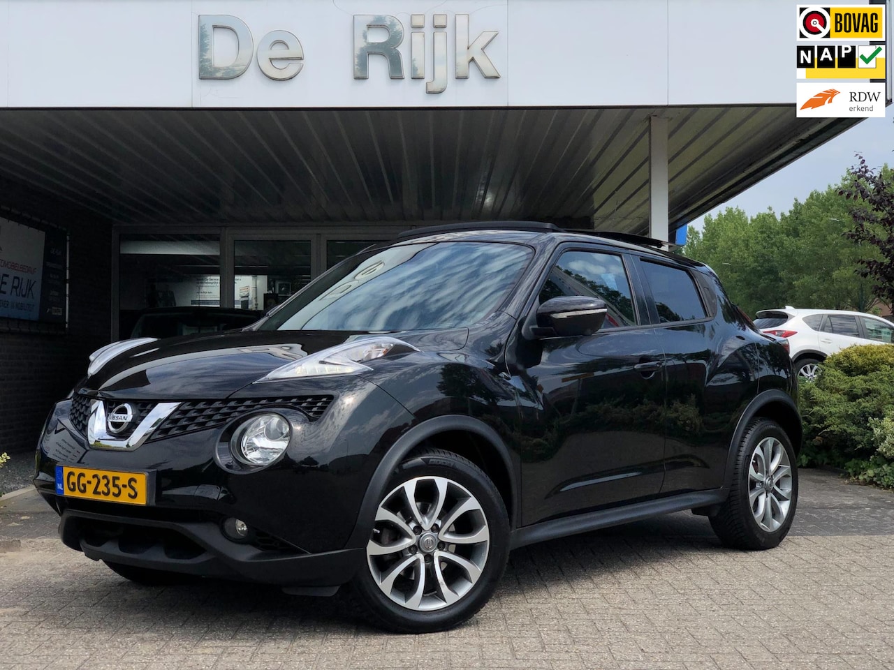 Nissan Juke - 1.6 Tekna | Schuifdak, Leder, Navi, 360Camera, Stoelverw., Climate, Cruise | NAP | - AutoWereld.nl