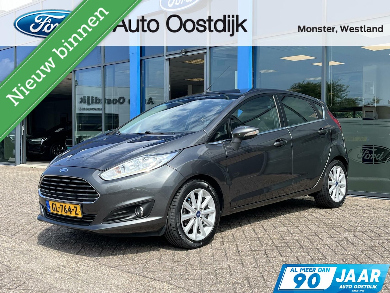 Ford Fiesta - 1.0 EcoBoost Titanium 100PK NIEUWE DISTRIBUTIERIEM!!! Cruise Navi Verwarmde Voorruit Clima - AutoWereld.nl